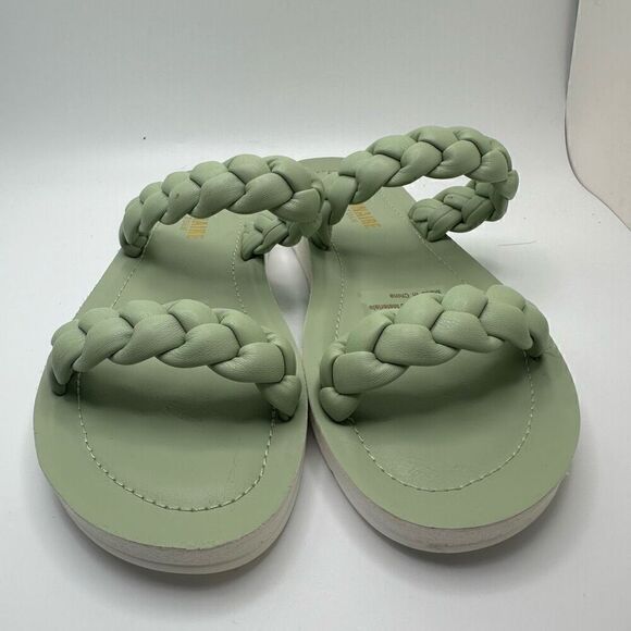 CUSHIONAIRE Women's braided slide sandal +Memory Foam 6 MINT - Picture 2 of 8